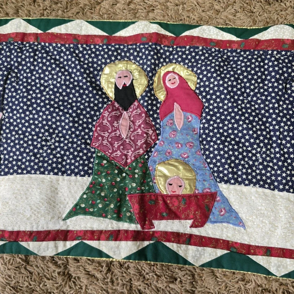 Nativity Scene Quilted Table Runner Christmas Decor ~ 67